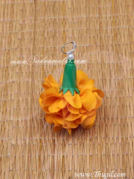 Mango Yellow Marigold Flower Samanthi Cloth Flower buy online 30 flowers