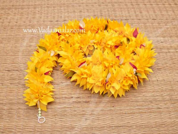 Marigold Flower Toran Thoranam Festival Mandap Hall Decoration - 1 meter