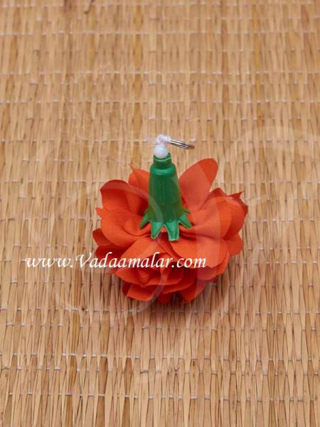 Dark Orange Flower Samanthi Cloth Flower Toran Decoration buy online 30 flowers