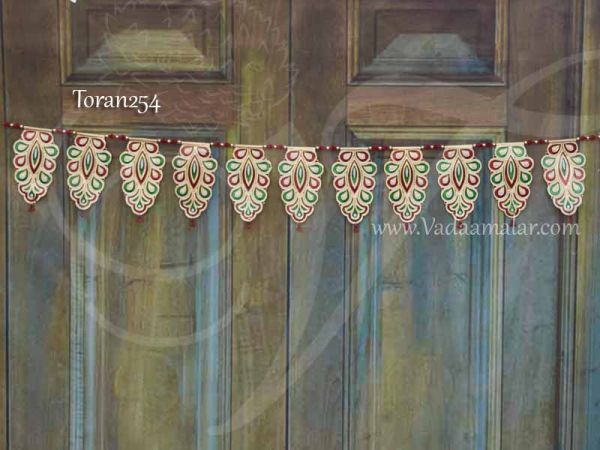 1 meters (1pcs) Leaf Design India Toran Tapestry Doorway Decorative Hanging 