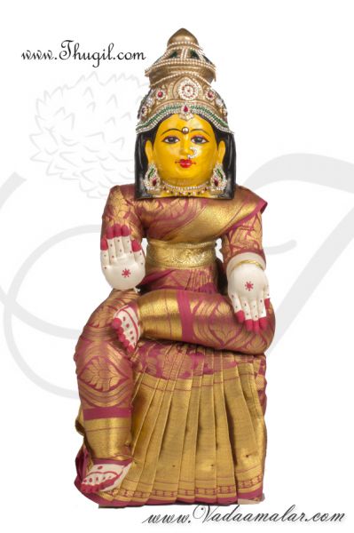 24 inches / 2 feet Goddess Lakshmi VaraLaksmi Idol for Pooja Vratam Doll with Decorations Now