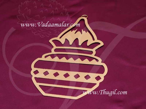 Kalash Kalasam Wall Decoration Indian Art Metal in Gold Finish Buy Online 7