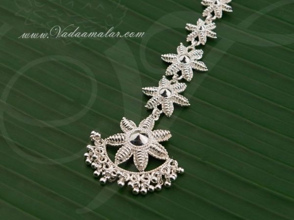 White metal Chutti Tikka jewellery India Odissi Tribal Dance Jewellery