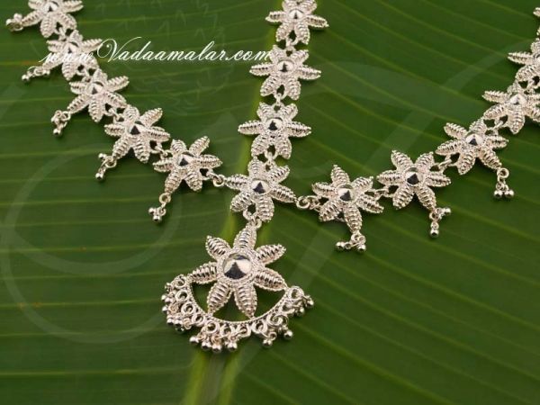 White metal Chutti Tikka HeadSet jewellery India Odissi Tribal Dance Jewellery