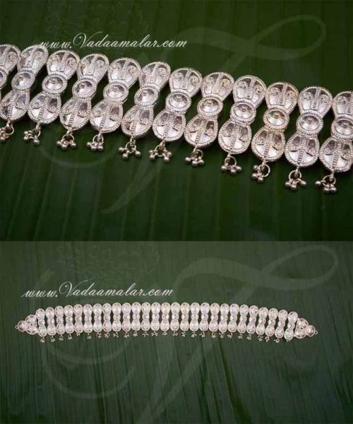 White Metal Waist Belt Jewellery India Odissi Tribal Dance Ornaments Buy 