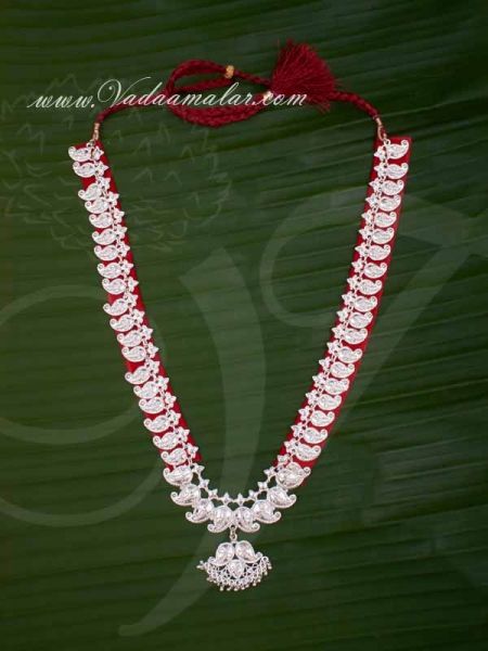 Meidum size White metal mango necklace jewellery Odissi Folk Dance Buy now