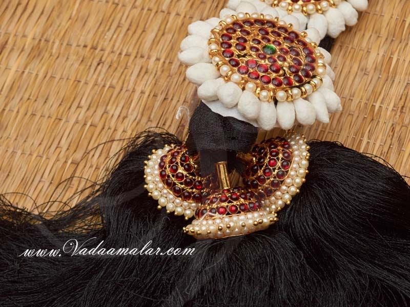 South Indian Bridal Hairstyles Flase Hair Jasmine Flowers Jadabillas Buy Now