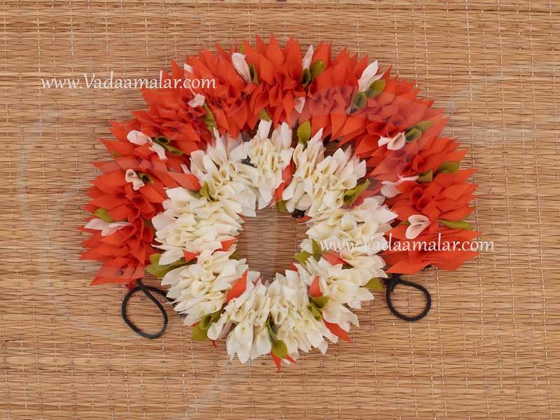 Jasmine Kanakambaram Cloth Veni Flowers braid Band for Bharathanatyam and  Kuchipudi