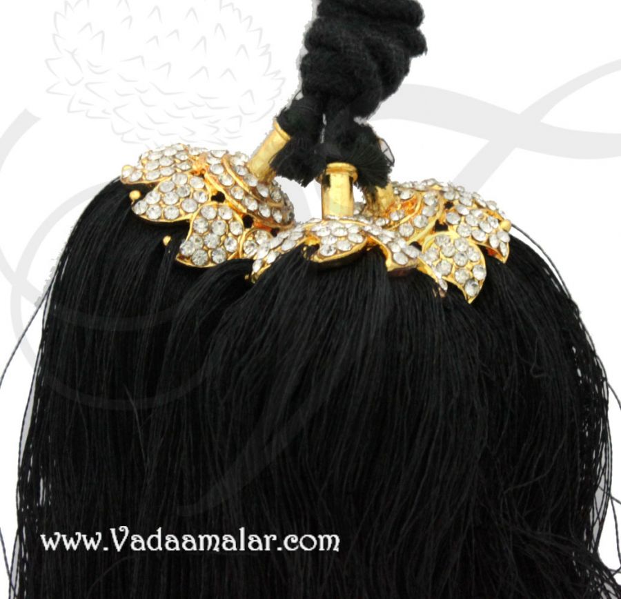 Mango Design White Stone Kunjalam Hair Paranda Hair Accessories For Bride  and Dancers