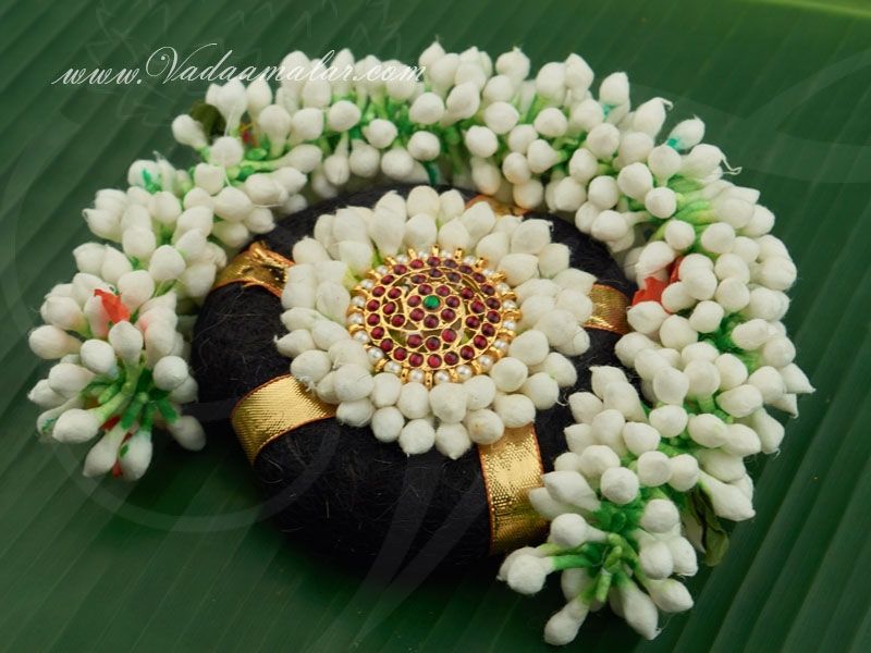 Indian design hair decoration rakodi ring with Jasmine Flower Buy Now