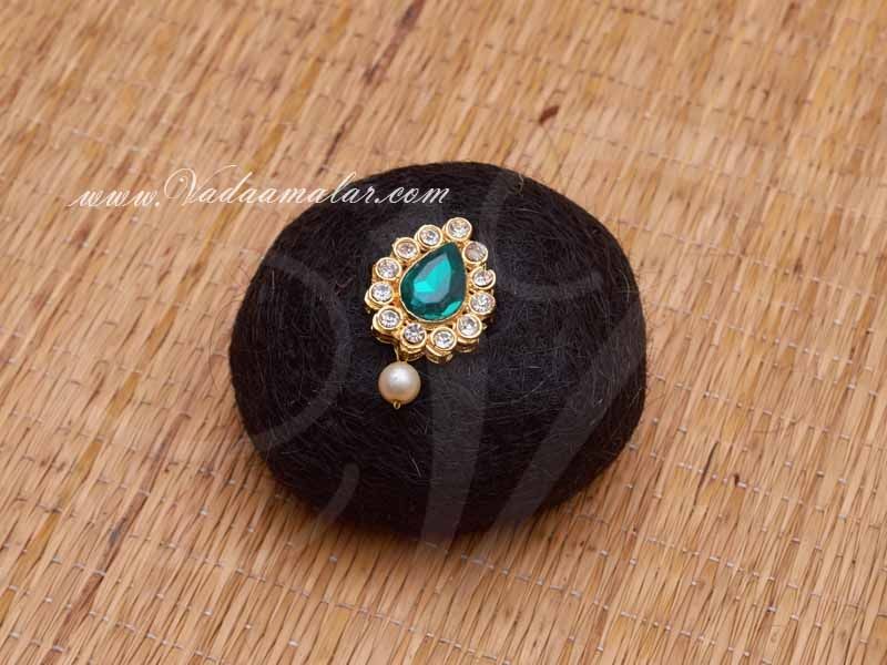 Indian Bridal Hair Design Band Bun with Stone Jewellery Buy Now