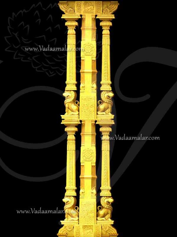 Temple Pillars Flex Printer Banner Depicting Indian Style Stage decor